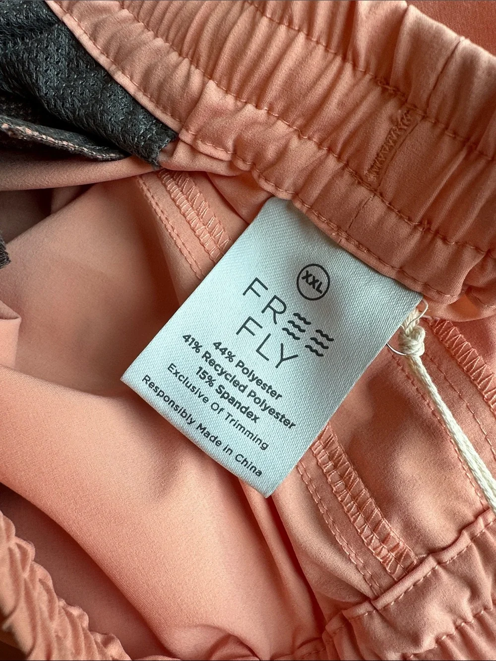Freefly Men's UPF 50+ Shorts in Peach with Drawstring Waist